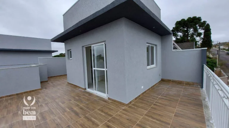 Imagem Sobrado com 141 m², terraço privativo, 3 quartos sendo 1 suíte à venda por R$ 799.000 - Uberaba - Curitiba/PR