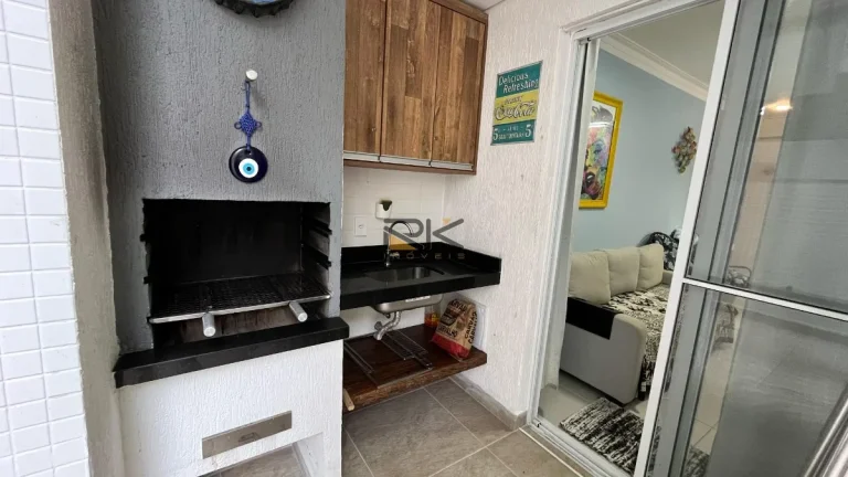 Imagem APARTAMENTO PRAIA GRANDE com 2 dormitórios sendo 1 suíte,1 vaga de garagem,sala 2 ambientes,varanda gourmet com churrasqueira