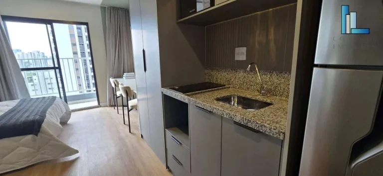 Imagem Studio pronto para morar de 26m2 perto do metrô Alto da Boa Vista - ótimo para morar e investir