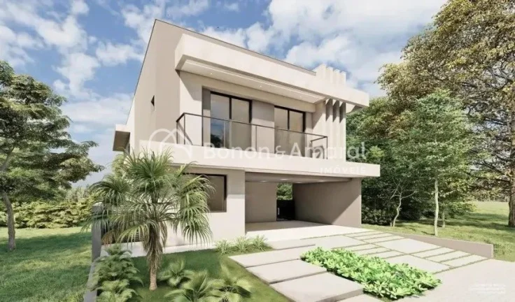 Imagem Excelente casa em construção à venda no Condomínio Arborais, em Campinas/SP. Com um projeto mode...