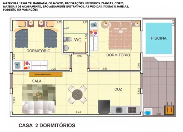 Imagem Casa de Condomínio com 1 dorm, Cibratel II, Itanhaém - R$ 189 mil, Cod: 1407