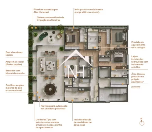 Imagem Apartamento ao lado do Parque do Povo de 262m c/3 suítes,3 vagas, hall privativo, piscina, deck, solarium, brinquedoteca,fitness,pet place,spa,lounge,