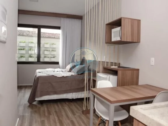 Imagem Flat à venda em Ubatuba-SP no bairro Lázaro, 1 quarto, 1 sala, 1 banheiro, 1 vaga, 25m². Venha conferir!