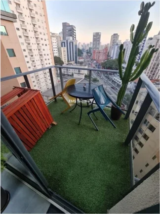 Imagem Conjunto Comercial para Locação em Indianópolis, São Paulo-SP: 1 sala, 1 vaga, 46m² de área.