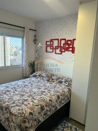 Imagem Apartamento à venda com 57 m², 2 dormitórios com armários, sacada ampla integrada à cozinha, sa...