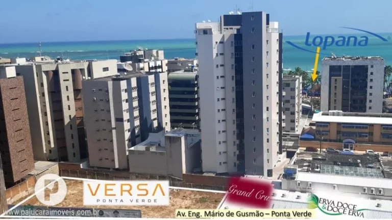 Imagem 02 quartos [78m²] na 2ª quadra de Ponta Verde, próx. ao Lopa