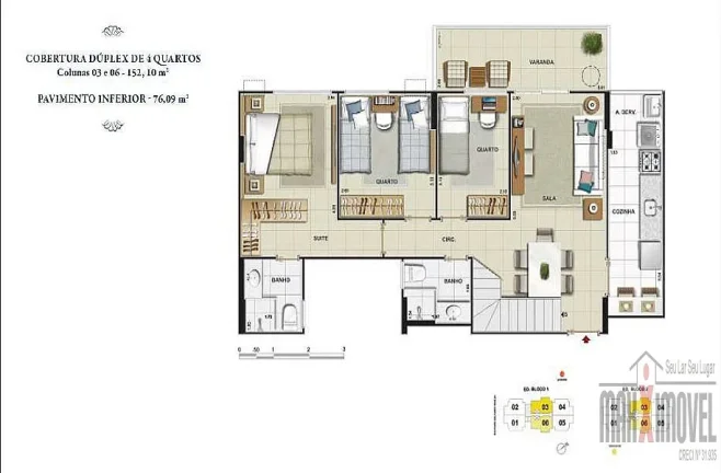 Imagem Cobertura Dúplex à venda no Méier de 4 quartos 3 vagas! Novo
