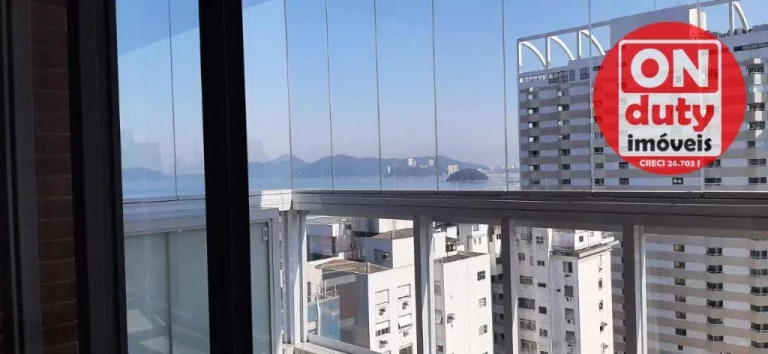 Imagem Apartamento com 1 quarto para alugar, 46 m² por R$ 6.000/mês - Boqueirão - Santos/SP