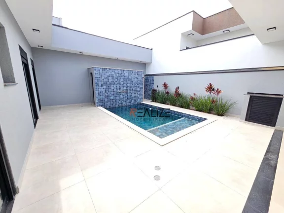 Imagem Casa moderna com 3 suítes e escritório à venda, 193 m² por R$ 1.640.000 - Condomínio Fechado - Indaiatuba/SP