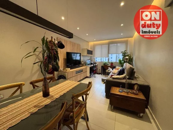 Imagem QUADRA DA PRAIA Apartamento com 1 dormitório à venda, 59 m² - Boqueirão - Santos/SP