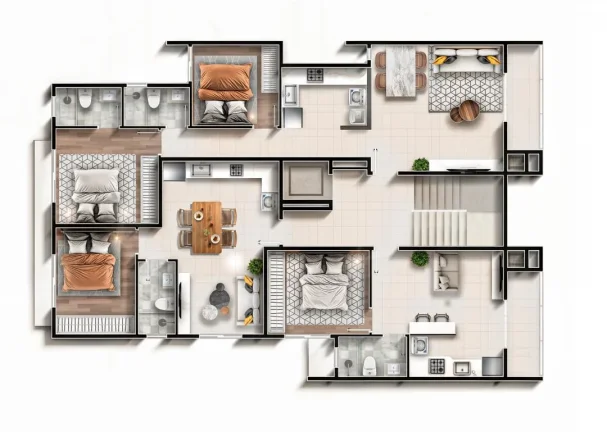 Imagem LANÇAMENTO Residencial Arcanjo Miguel - studio com 1 Dormitório e Sacada com Churrasqueira
