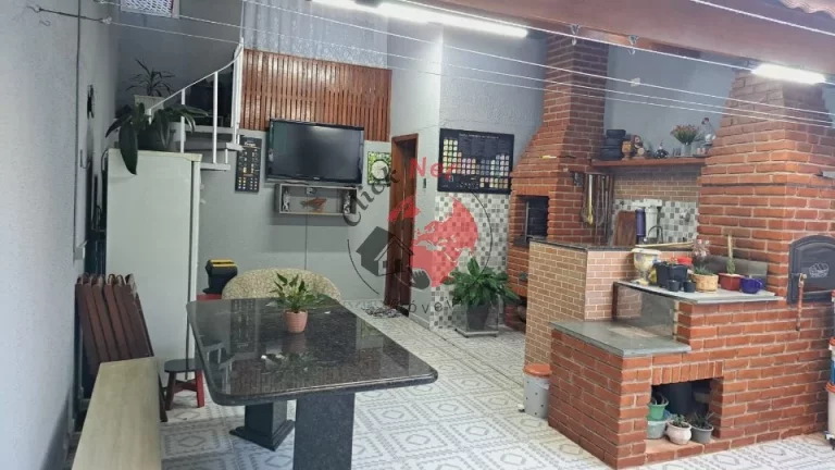 Imagem Sobrado Estudo permuta por apto menor valor ,3 dorms c suite , varanda ,quintal , churrasq,4 vagas, bairro Vila Camilópolis,Santo André