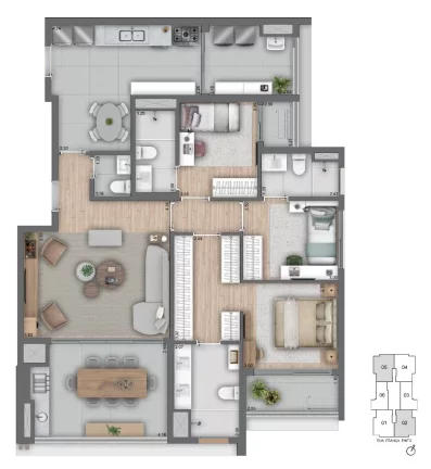 Imagem Viva com conforto e elegância em um apartamento de luxo na Vila Mariana, São Paulo - SP! Sustentabilidade e exclusividade em 125m² com 3 quartos, 3 suítes e 2 vagas de garagem. Aproveite o preço do metro quadrado mais barato da região: a partir de R$ 15.0