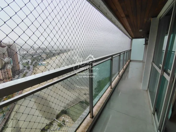 Imagem Apartamento atualizado e reformado com vista para o mar e lazer, 3 quartos com suíte e 2 vagas na Pitangueiras, Guarujá-SP - 165m² de área.