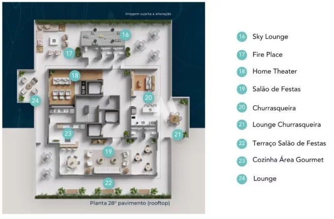 Imagem Apartamento 1 dormitório com lazer completo à venda Ponta da Praia Santos