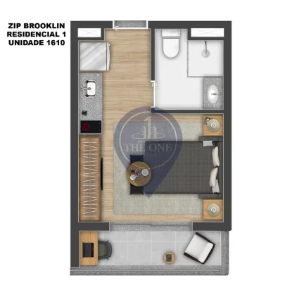 Imagem Apartamento à venda em São Paulo - Vila Cordeiro com 1 quarto, 1 suíte e 2 banheiros!