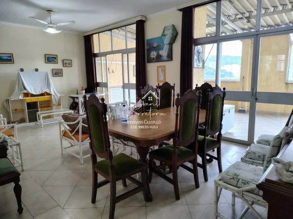 Imagem Imperdível: Apartamento último andar à venda na Vila Luis Antônio, Guarujá-SP! 2 quartos, 2 suítes, 2 salas, 4 banheiros, 2 vagas, 150m².