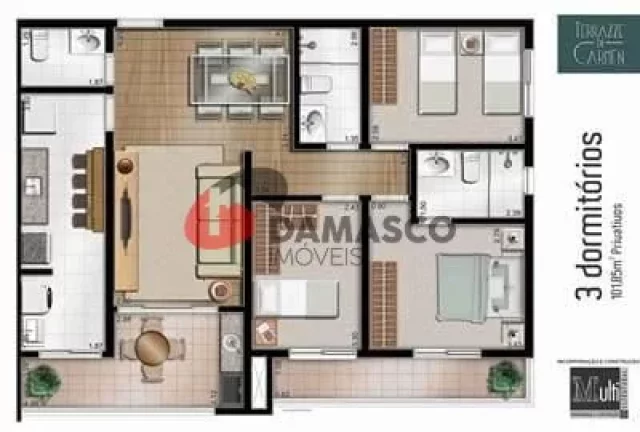 Imagem Apartamento à venda 3 Quartos, 1 Suite, 3 Vagas, Santa Maria, São Caetano do Sul - SP