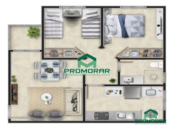 Imagem Apartamento 02 quartos à venda no Cabral, Contagem, MG