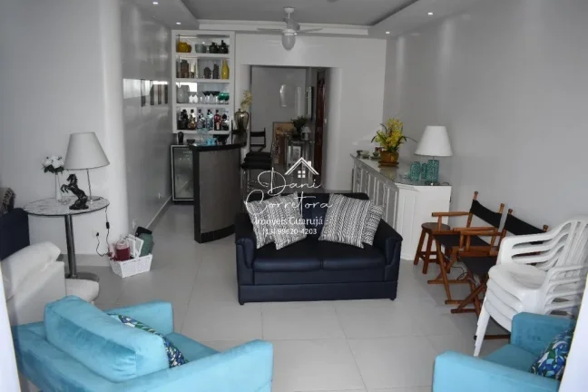 Imagem Imperdível apartamento à venda em Guarujá-SP, Pitangueiras: 3 quartos, 1 suíte, 3 salas, 3 banheiros, 2 vagas de garagem, 160 m²!