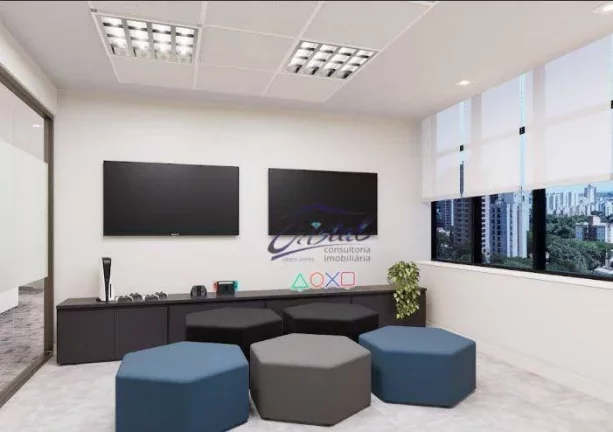 Imagem ALUGO Conjunto comercial no Conceito Plug...Play 100% Mobiliada, com 330m² - 05 vagas de garagem. - Brooklin Novo/SP