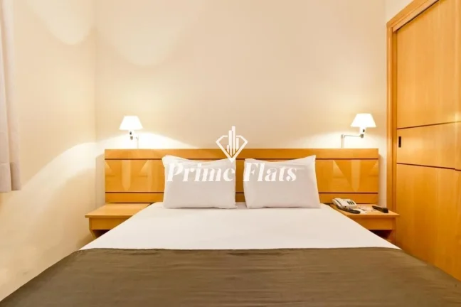 Imagem Flat disponível para venda no Hotel Hampton Park no Jardim Paulista, com 31m², 1 dormitório e 1 vaga