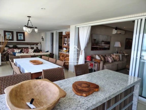 Imagem Imperdível! Lindo apartamento no Ocean Front estuda permuta, 4 suítes na Enseada, Guarujá-SP - 169m², 2 salas, 5 banheiros, 3 vagas.