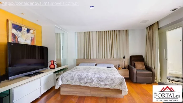 Imagem Casa maravilhosa a venda no Belvedere em Belo Horizonte, construída em área equivalente a 2 lotes, área de lazer com piscina aquecida