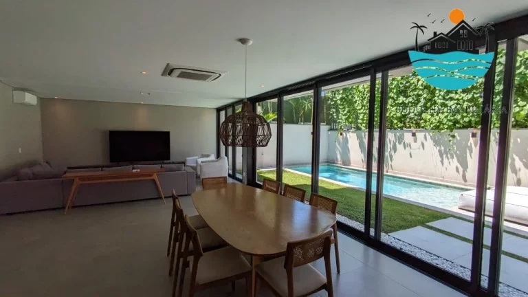 Imagem Casas a Venda em Juquehy, Aluguel de Temporada com 4 suítes, Piscina priv., Churasqueira, max 10 pessoas, conceito amplo, 280 m² | Juquehy Imobiliária