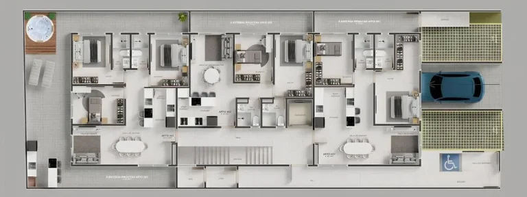 Imagem Apto Térreo - 2 quartos - 2 suítes- 87,15 m² total - em Jardim Oceania, João Pessoa/PB