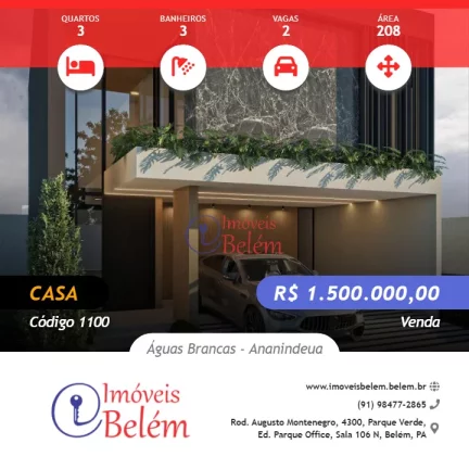 Imóveis Belém vende casa no Condomínio Euroville