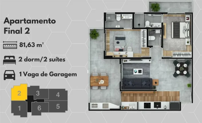 Imagem APARTAMENTO COM 81.63 m² - MIRIM - PRAIA GRANDE SP