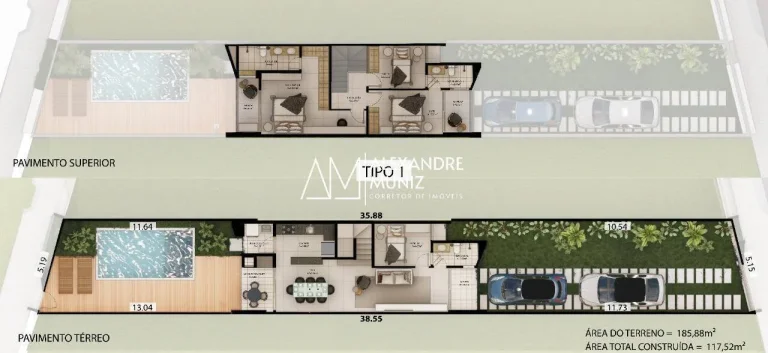 Imagem Mykonos Residence, Casas duplex soltas, 4 quartos, 125m². Eusébio.