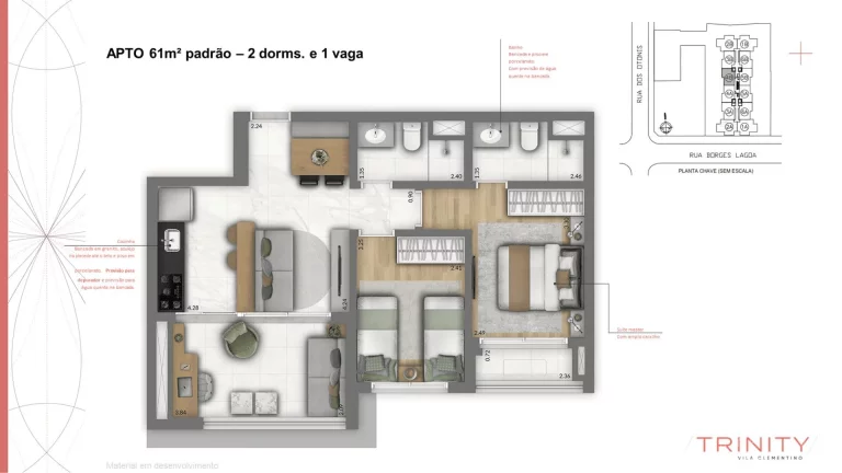 Imagem Trinity Vila Clementino - Apartamentos à venda em localização privilegiada perto Shopping Metrô Santa Cruz!