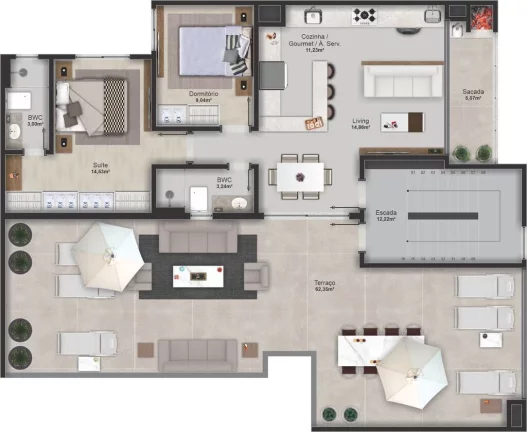 Imagem Caminhos do Mar - Apartamento à venda no bairro Nações - Balneário Camboriú/SC