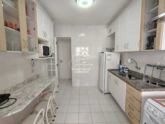 Imagem Apartamento à venda no Guarujá-SP, bairro Morro do Maluf: 3 quartos, 1 suíte, 2 salas, 3 banheiros, 2 vagas, 126m².