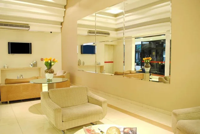 Imagem Flat disponível para locação no Hotel Paulista Wall Street na Bela Vista, com 55m², 1 dormitório e 1 vaga de garagem