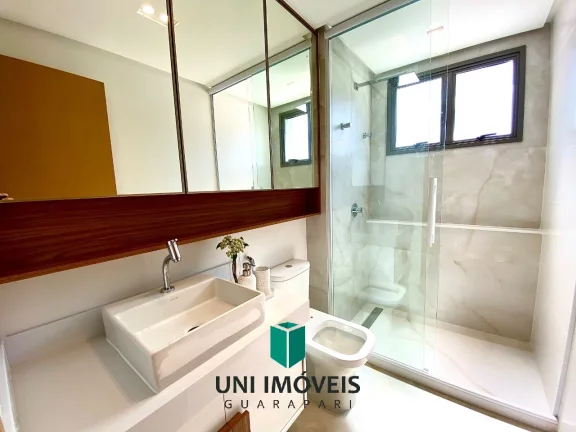Imagem Apartamento decorado beira mar alto padrão 4 suítes com 3 vagas de garagem a venda na Praia do Morro - Guarapari/ES