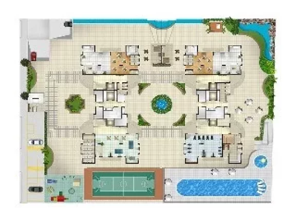 Imagem Luxuoso apartamento para locação na Vila Gilda em Santo André-SP 3 quartos, 3 suítes, 5 banheiros, 3 vagas de garagem Condomínio Blue Residence.