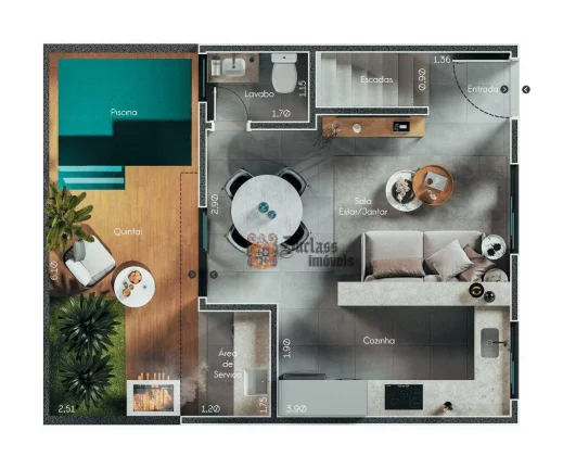 Imagem Sobrado com 2 suítes à venda, 86 m² por R$ 380.000 - Vila Atlântica - Mongaguá/SP