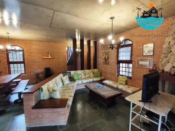 Imagem Casa para Aluguel de Temporada em Juquehy, 450 metros da praia, piscina, churrasqueira, 5 dormitórios, Max 14 pessoas | Juquehy Imobiliária