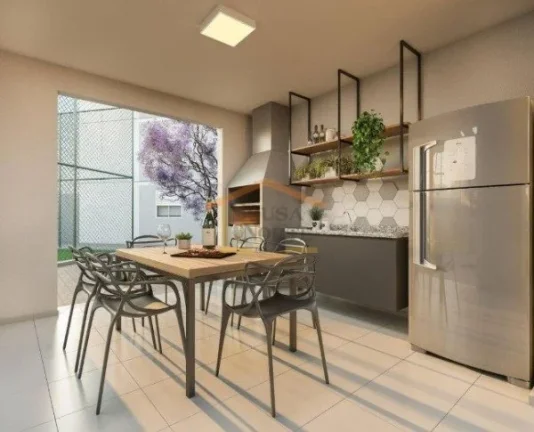 Imagem Apartamento de 40m², 2 dormitórios, varanda e cozinha planejada, banheiro com chuveiro a gás, vid...