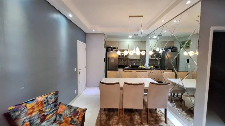 Imagem APTO ACONCHEGANTE - 2 DORM 1 SUÍTE TODO REFORMADO - COND. PORTAL DOS CRISTAIS - JARDIM SÃO PEDRO - HORTOLÂNDIA