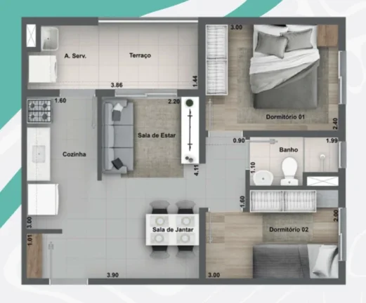 Imagem Apartamentos à venda na Zona Oeste de São Paulo com 2 dormitórios, opção de terraço, vaga e la...