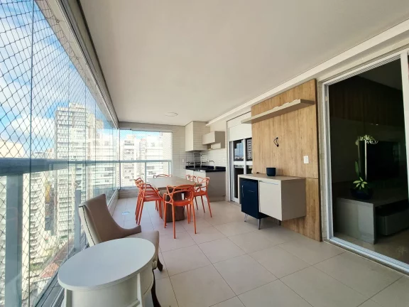 Imagem Apartamento em andar alto com 3 suítes e vista livre a venda no boqueirão em Santos
