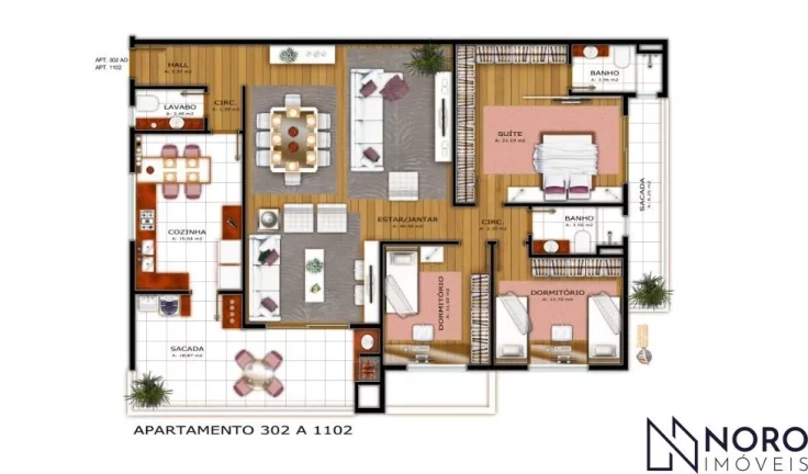 Imagem Apartamento à venda 3 dorm, 3 vagas, no Bairro Lourdes
