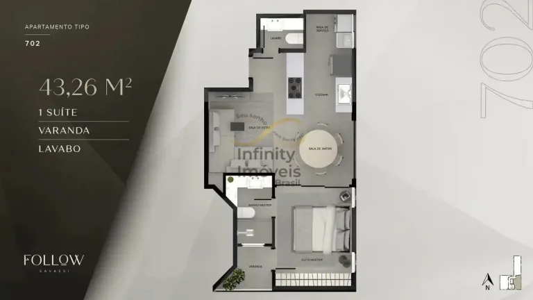Imagem Follow Savassi Residence - Apartamento à venda no bairro Savassi - Belo Horizonte/MG