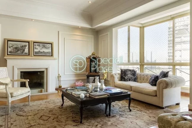 Imagem Apartamento alto padrão no Jardim Europa andar alto de 465m² com 04 dormitórios, 04 suítes e 05 ...