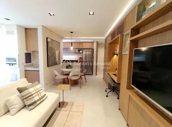 Imagem Apartamento moderno de 50m², com 1 dormitório (suíte), varanda gourmet com churrasqueira, sala de...