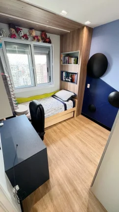 Imagem Apartamento 76M², 2Q, 1 Suíte, 2 Banheiros, 1 Vaga, 1 Depósito, Academia, Piscina Adulto, Infantil e Coberta, Sauna, Churrasqueira, Salão de Festas.